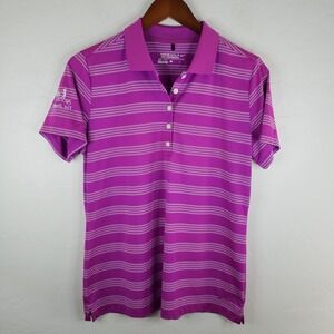 Nike Polo Women's Size Large Golf Shirt Tour Performance Dri-Fit Striped Top